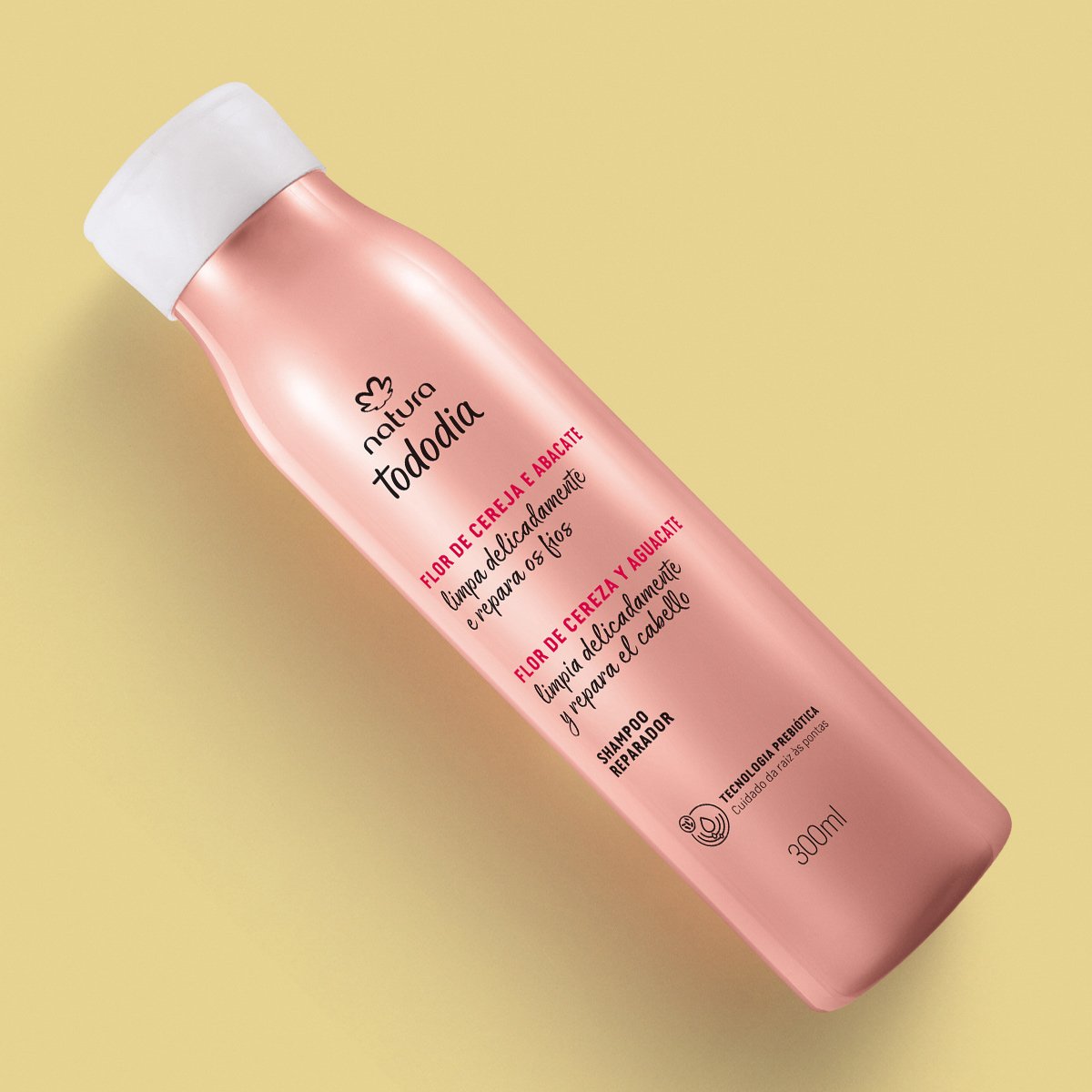 Shampoo Natura Reparador Tododia Flor de Cereza y Aguacate 300 ml - Imagen 2