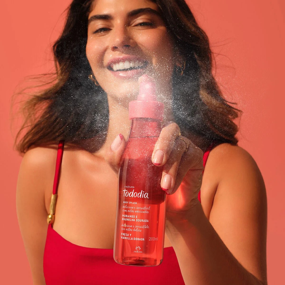 Body Splash Natura Tododia Fresa y Vainilla Dorada 200 ml - Imagen 3